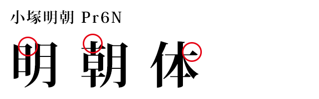 明朝体見本