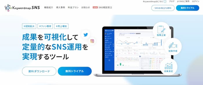 Keywordmap for SNSの公式サイト画像